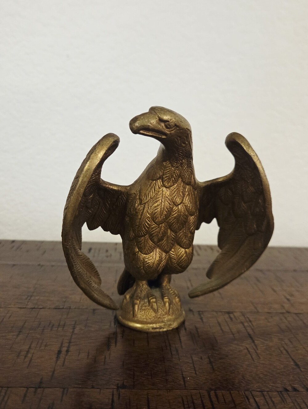 Antique Metal Civil War Era Gilt Eagle Flag Monument Topper Pole